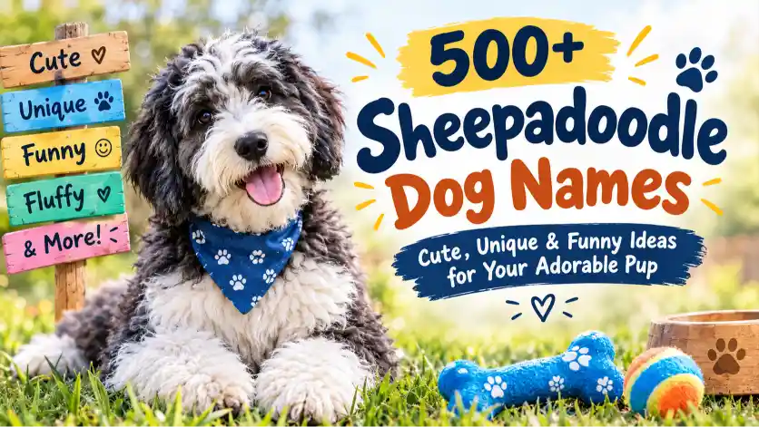 Sheepadoodle Dog Names Cute Unique Funny